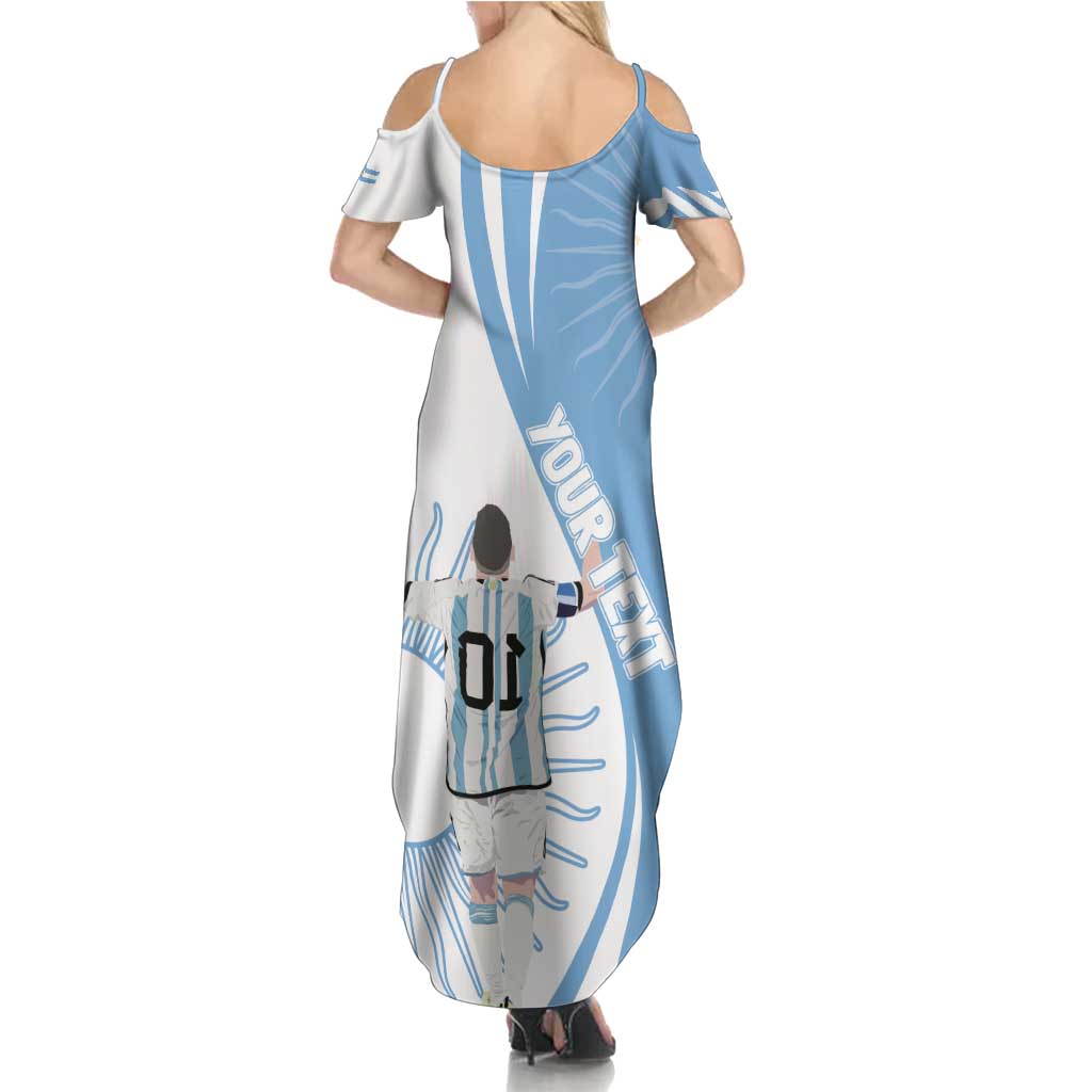 Argentina La Albiceleste Custom Family Matching Summer Maxi Dress and Hawaiian Shirt Vamos Argentina - Wonder Print Shop