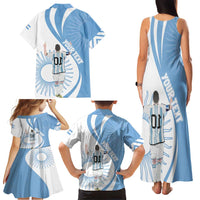 Argentina La Albiceleste Custom Family Matching Tank Maxi Dress and Hawaiian Shirt Vamos Argentina - Wonder Print Shop