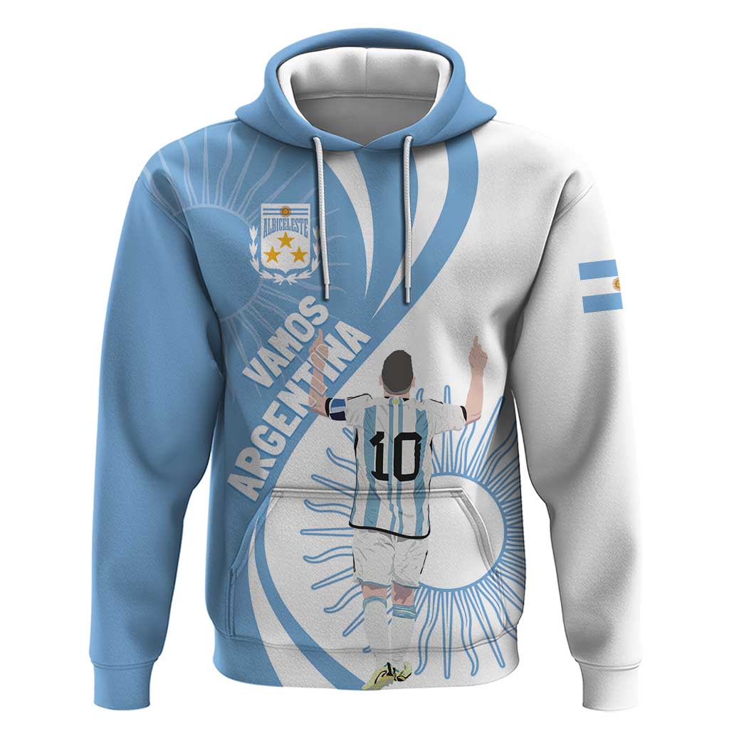 Argentina La Albiceleste Custom Hoodie Vamos Argentina - Wonder Print Shop