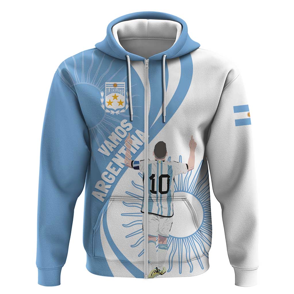 Argentina La Albiceleste Custom Hoodie Vamos Argentina - Wonder Print Shop