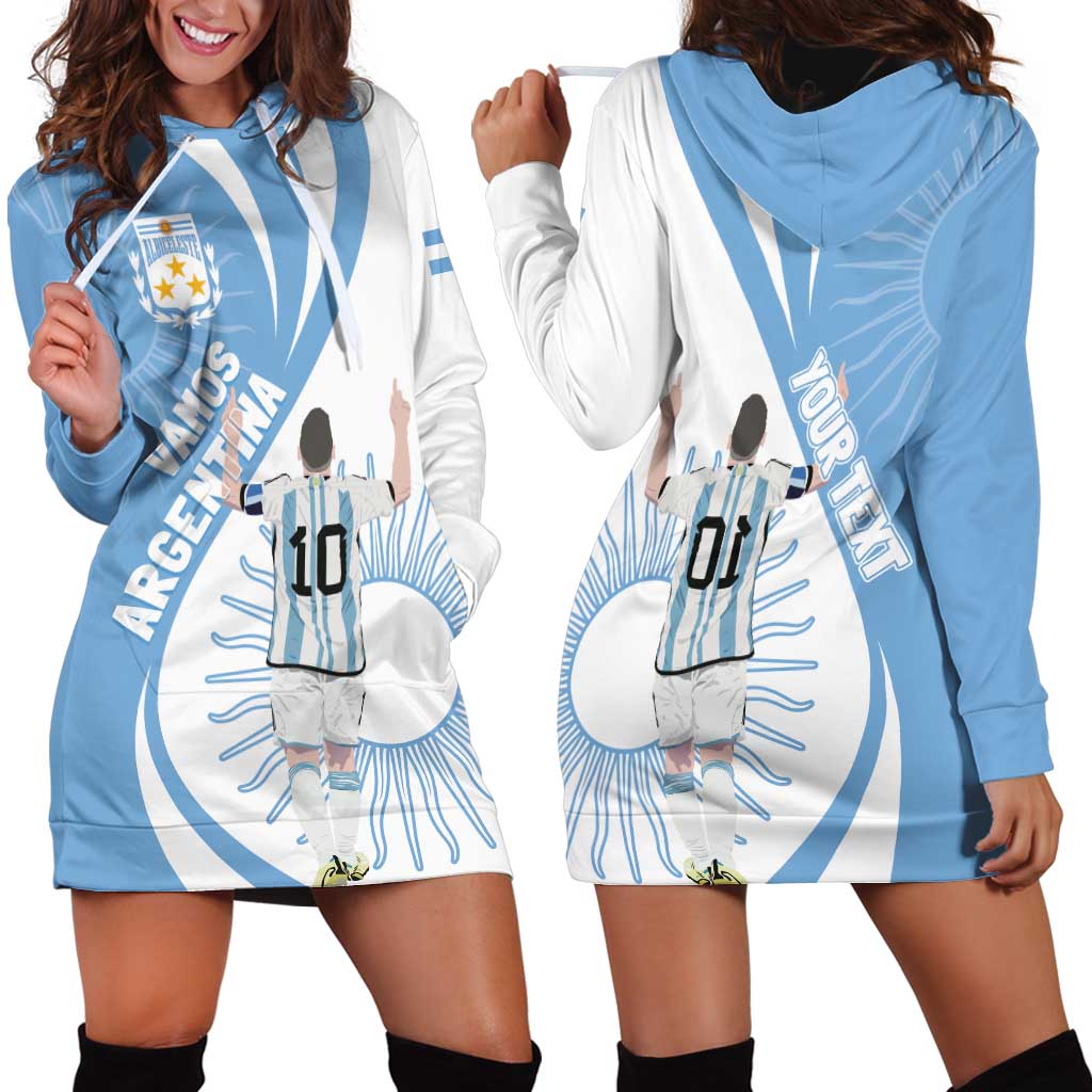 Argentina La Albiceleste Custom Hoodie Dress Vamos Argentina - Wonder Print Shop