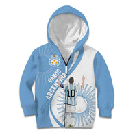 Argentina La Albiceleste Custom Kid Hoodie Vamos Argentina - Wonder Print Shop