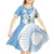 Argentina La Albiceleste Custom Kid Short Sleeve Dress Vamos Argentina - Wonder Print Shop
