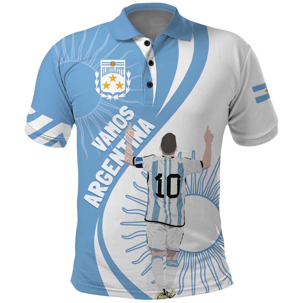 Argentina La Albiceleste Custom Polo Shirt Vamos Argentina - Wonder Print Shop