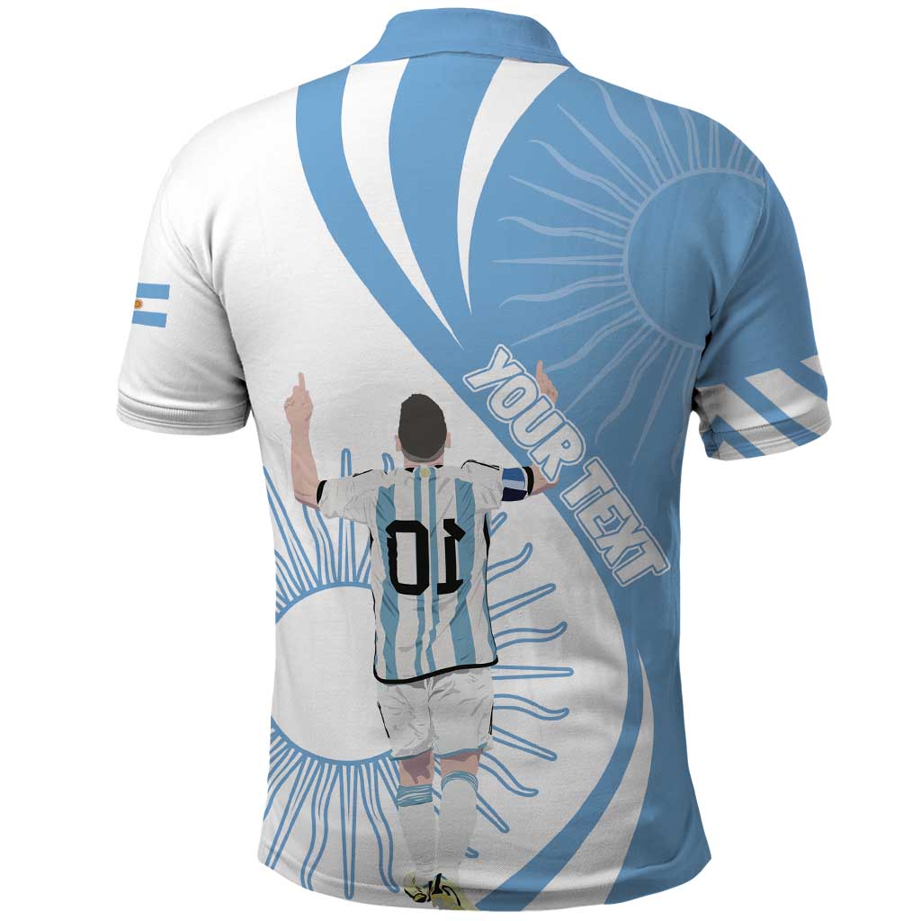 Argentina La Albiceleste Custom Polo Shirt Vamos Argentina - Wonder Print Shop