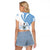 Argentina La Albiceleste Custom Raglan Cropped T Shirt Vamos Argentina - Wonder Print Shop