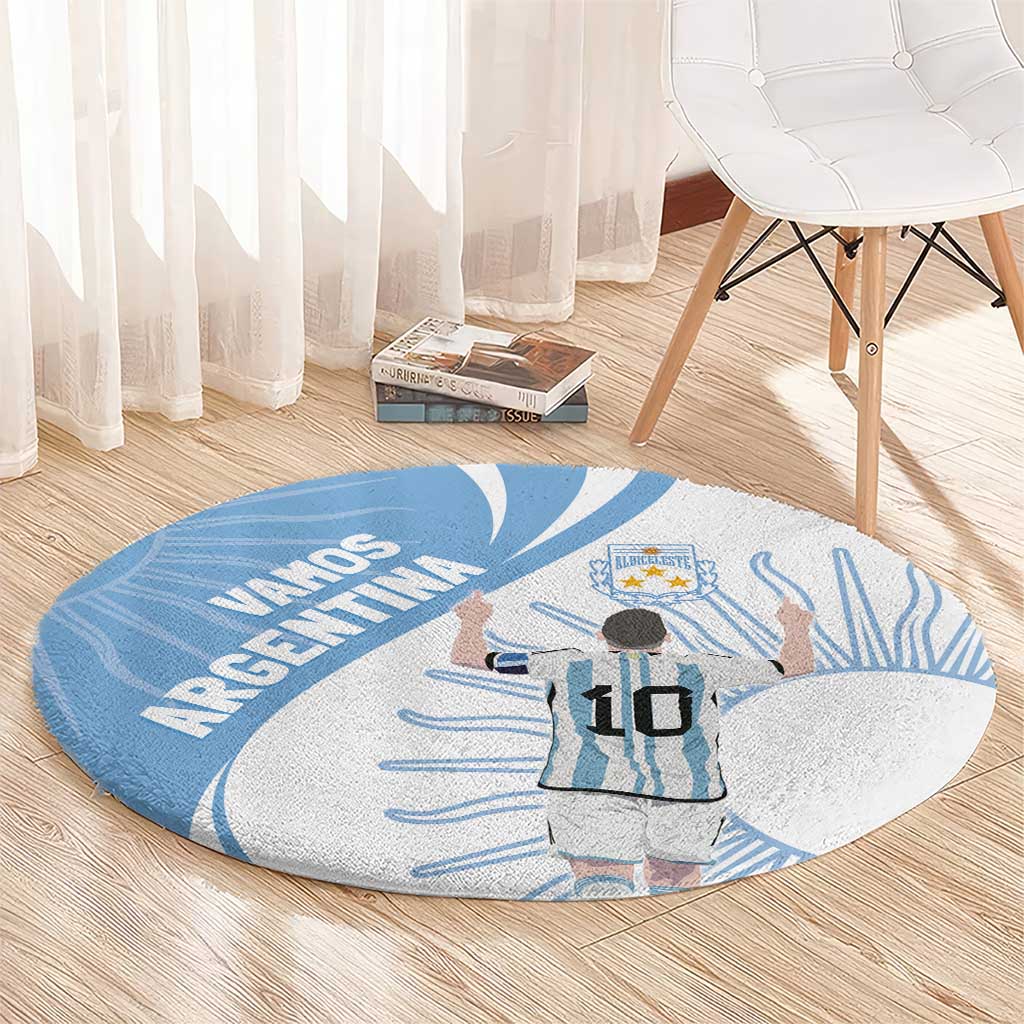 Argentina La Albiceleste Round Carpet Vamos Argentina