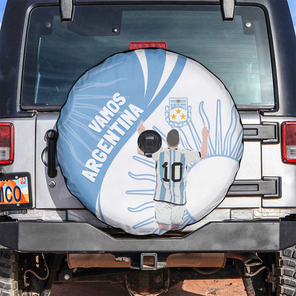 Argentina La Albiceleste Spare Tire Cover Vamos Argentina - Wonder Print Shop