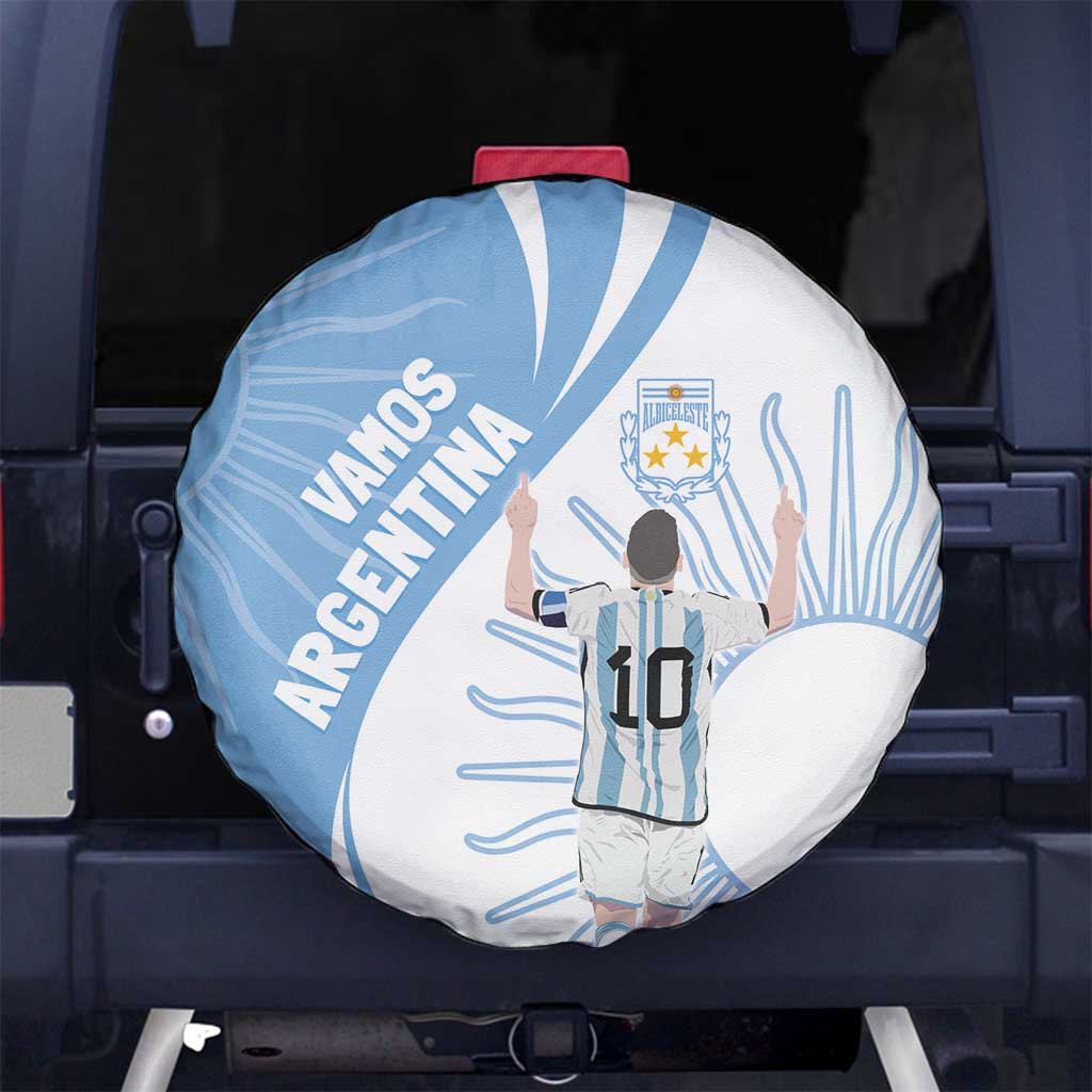 Argentina La Albiceleste Spare Tire Cover Vamos Argentina - Wonder Print Shop