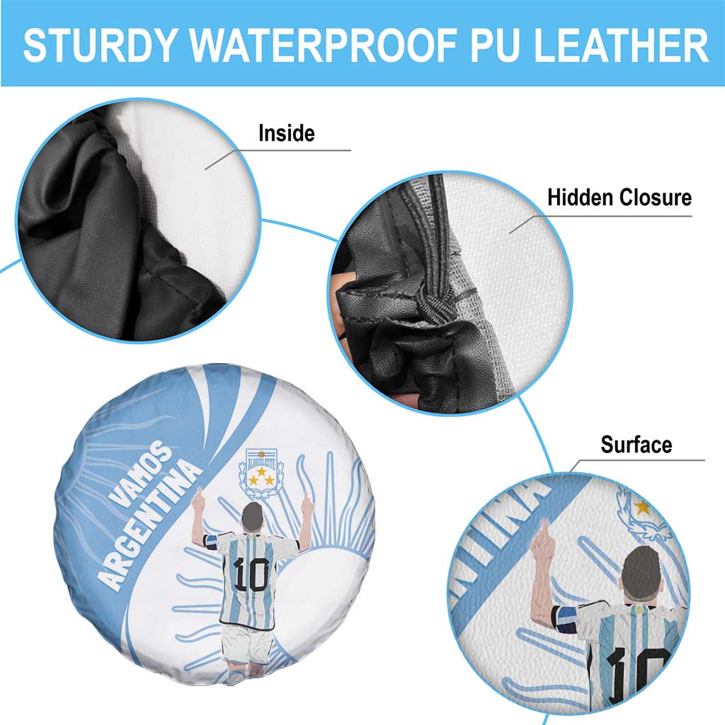 Argentina La Albiceleste Spare Tire Cover Vamos Argentina - Wonder Print Shop