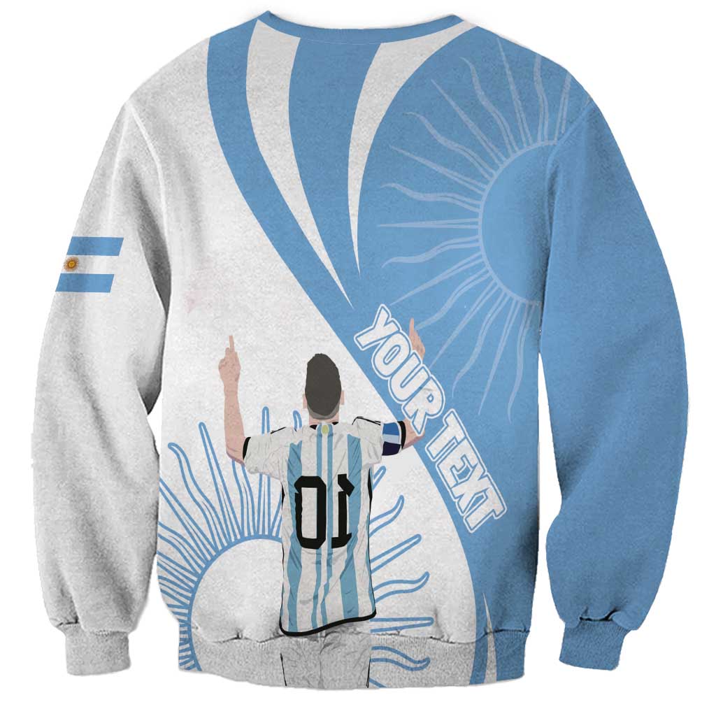 Argentina La Albiceleste Custom Sweatshirt Vamos Argentina - Wonder Print Shop