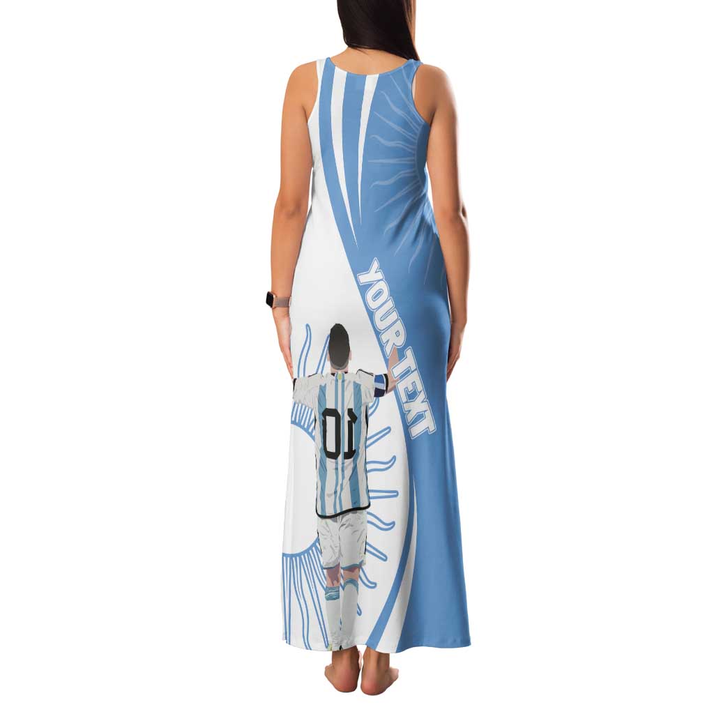 Argentina La Albiceleste Custom Tank Maxi Dress Vamos Argentina - Wonder Print Shop