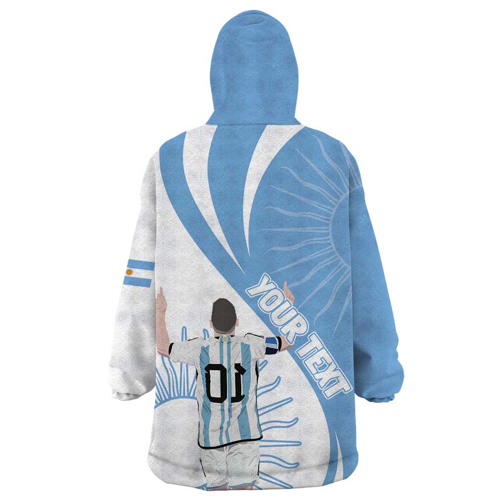 Argentina La Albiceleste Custom Wearable Blanket Hoodie Vamos Argentina - Wonder Print Shop