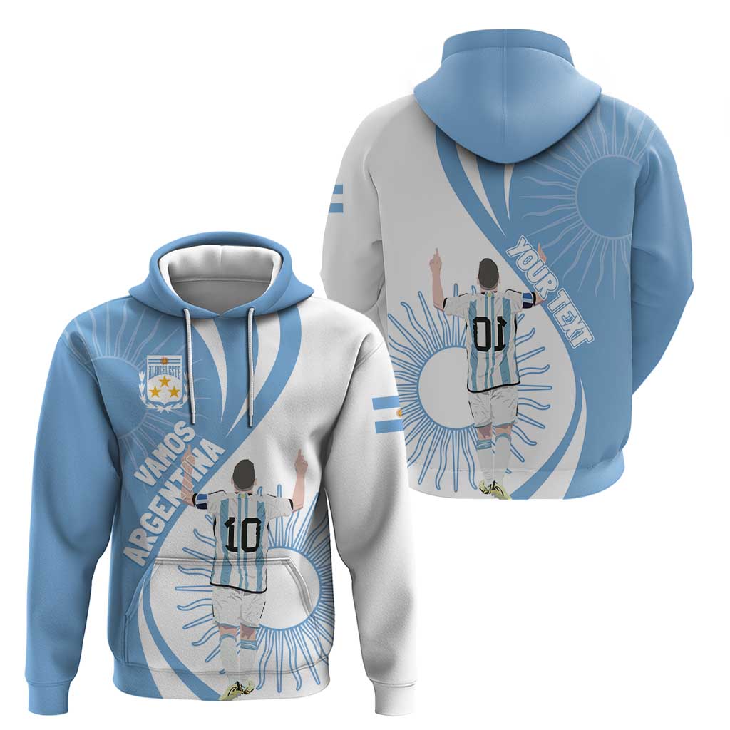 Argentina La Albiceleste Custom Zip Hoodie Vamos Argentina - Wonder Print Shop
