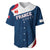Personalised France Rugby Baseball Jersey World Cup Les Blues Curves Style LT7 - Wonder Print Shop