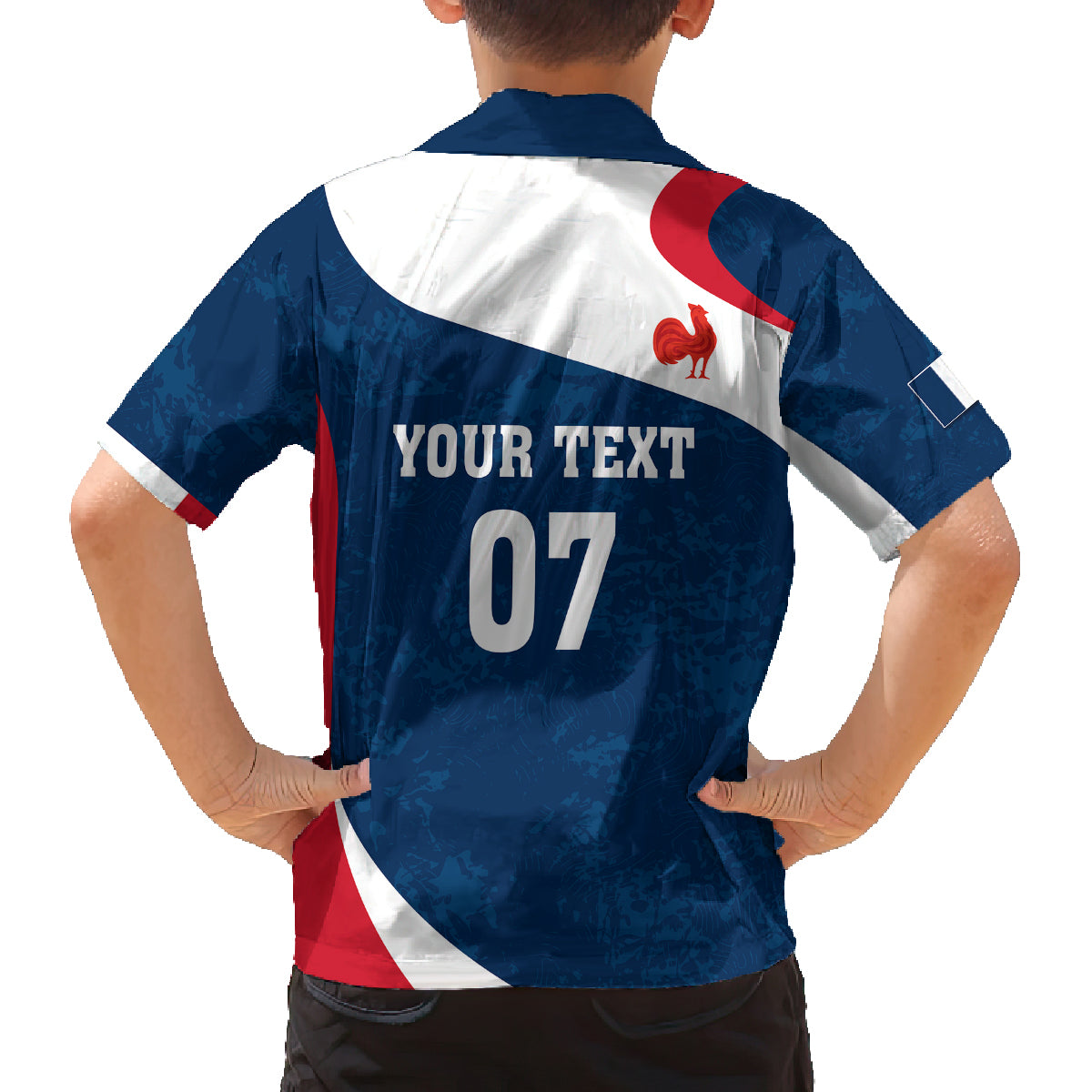 Personalised France Rugby Family Matching Puletasi Dress and Hawaiian Shirt World Cup Les Blues Curves Style - Wonder Print Shop