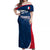 Personalised France Rugby Off Shoulder Maxi Dress World Cup Les Blues Curves Style - Wonder Print Shop