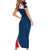 Personalised France Rugby Short Sleeve Bodycon Dress World Cup Les Blues Curves Style - Wonder Print Shop