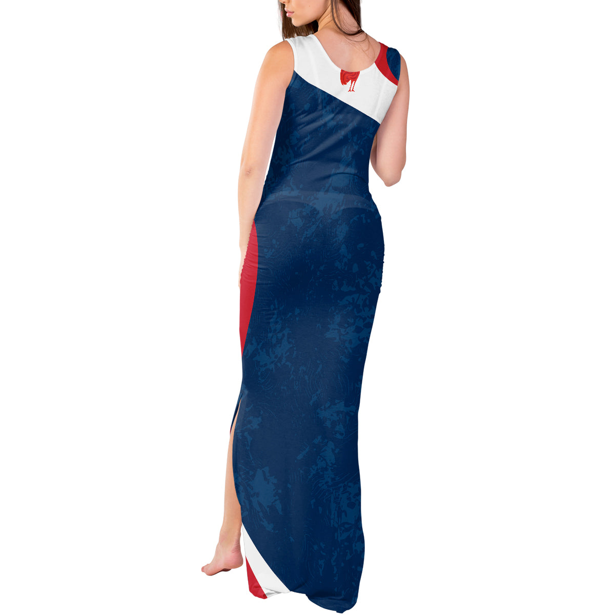 Personalised France Rugby Tank Maxi Dress World Cup Les Blues Curves Style - Wonder Print Shop