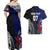Personalised New Zealand Vs Samoa Rugby Couples Matching Off Shoulder Maxi Dress and Hawaiian Shirt Go Champions LT7 - Wonder Print Shop