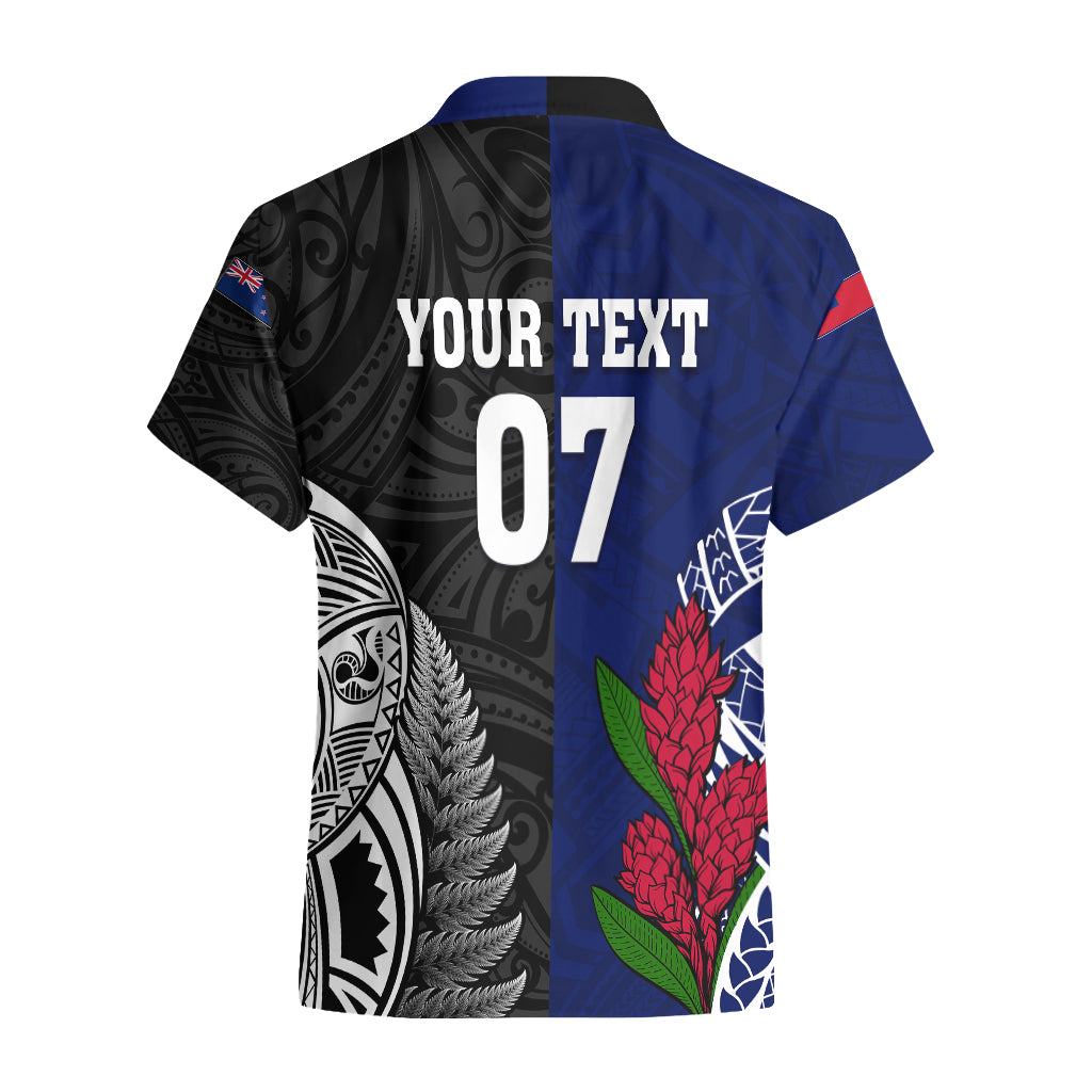 Personalised New Zealand Vs Samoa Rugby Hawaiian Shirt Go Champions - Wonder Print Shop
