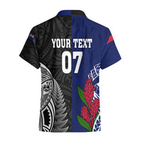 Personalised New Zealand Vs Samoa Rugby Hawaiian Shirt Go Champions - Wonder Print Shop