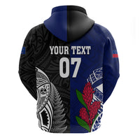 Personalised New Zealand Vs Samoa Rugby Hoodie Go Champions - Wonder Print Shop