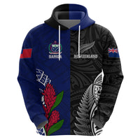 Personalised New Zealand Vs Samoa Rugby Hoodie Go Champions - Wonder Print Shop