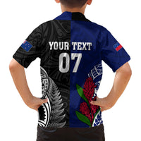 Personalised New Zealand Vs Samoa Rugby Kid Hawaiian Shirt Go Champions - Wonder Print Shop