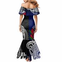 Personalised New Zealand Vs Samoa Rugby Mermaid Dress Go Champions - Wonder Print Shop