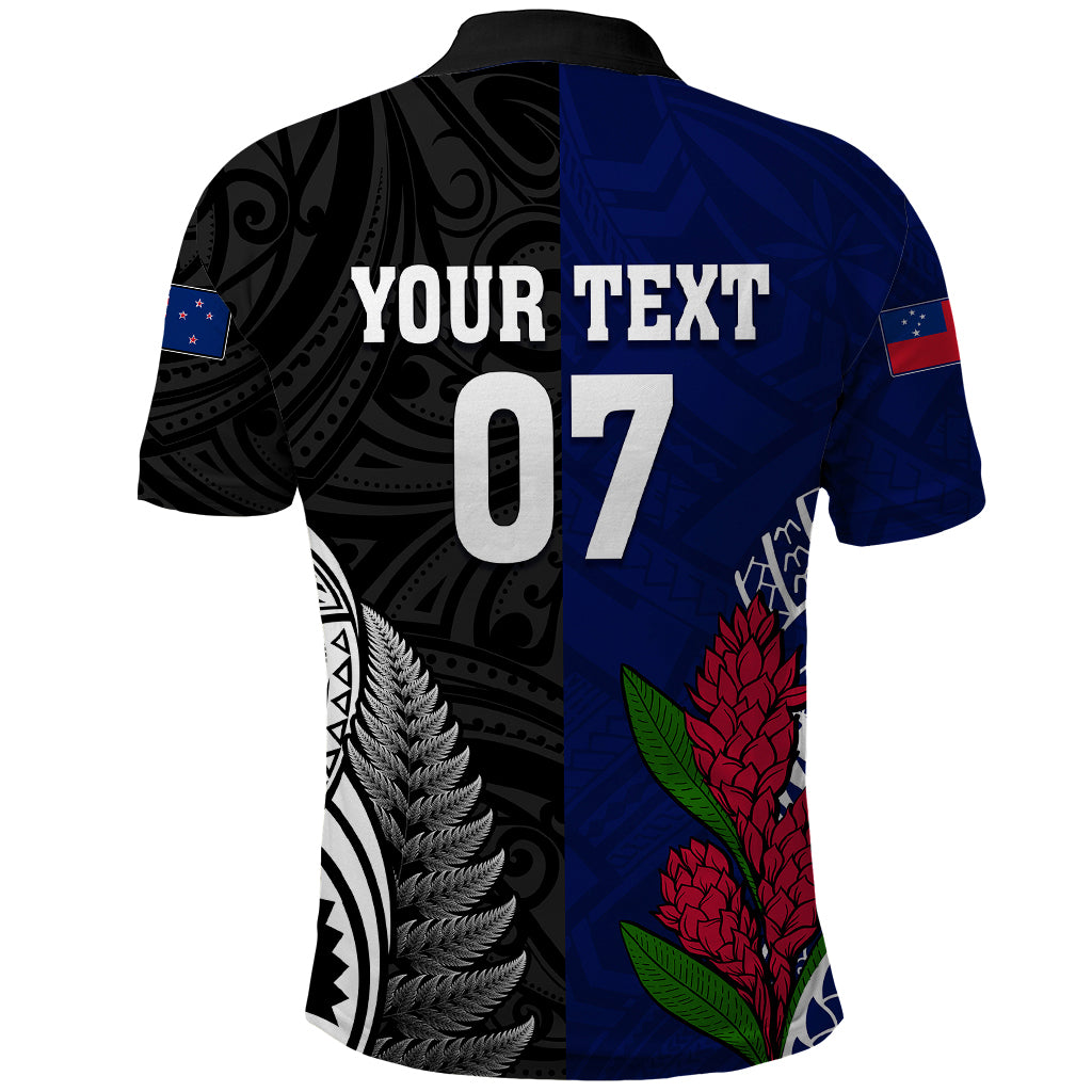 Personalised New Zealand Vs Samoa Rugby Polo Shirt Go Champions - Wonder Print Shop