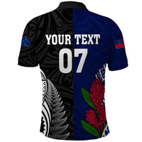 Personalised New Zealand Vs Samoa Rugby Polo Shirt Go Champions - Wonder Print Shop