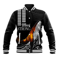 Hawaii Humpback Whale Baseball Jacket Be Strong - Pray For Maui LT7 - Wonder Print Shop