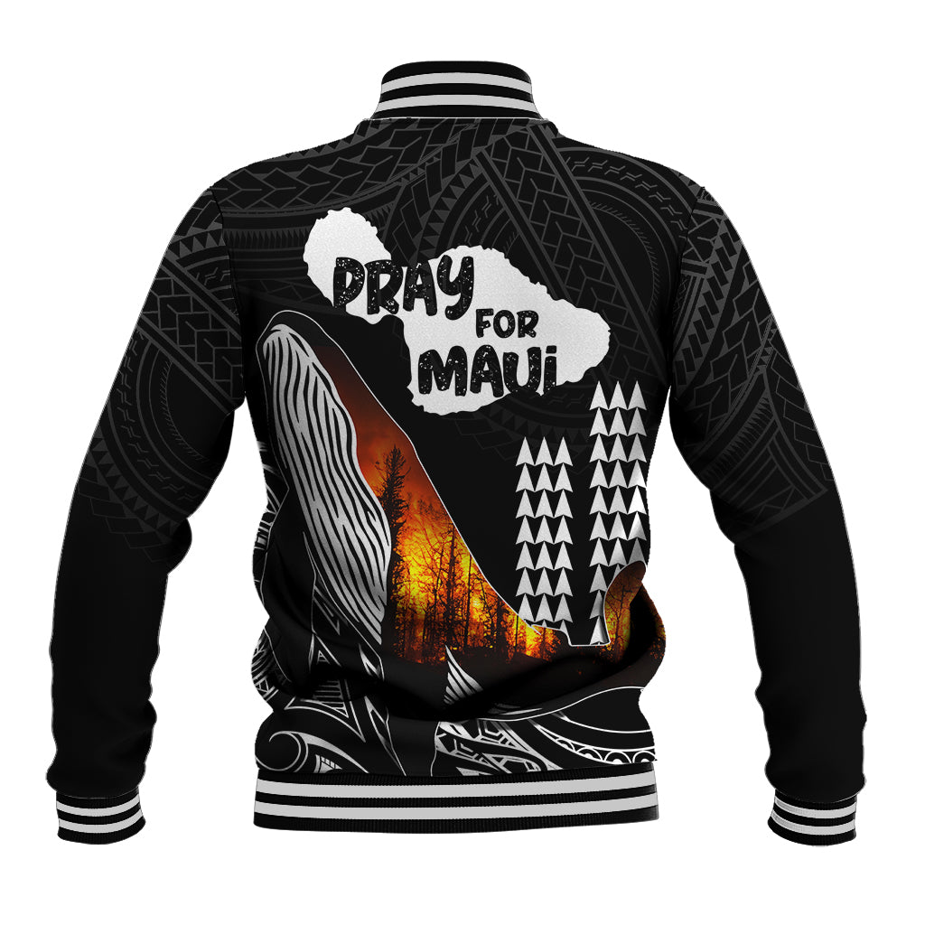 Hawaii Humpback Whale Baseball Jacket Be Strong - Pray For Maui LT7 - Wonder Print Shop