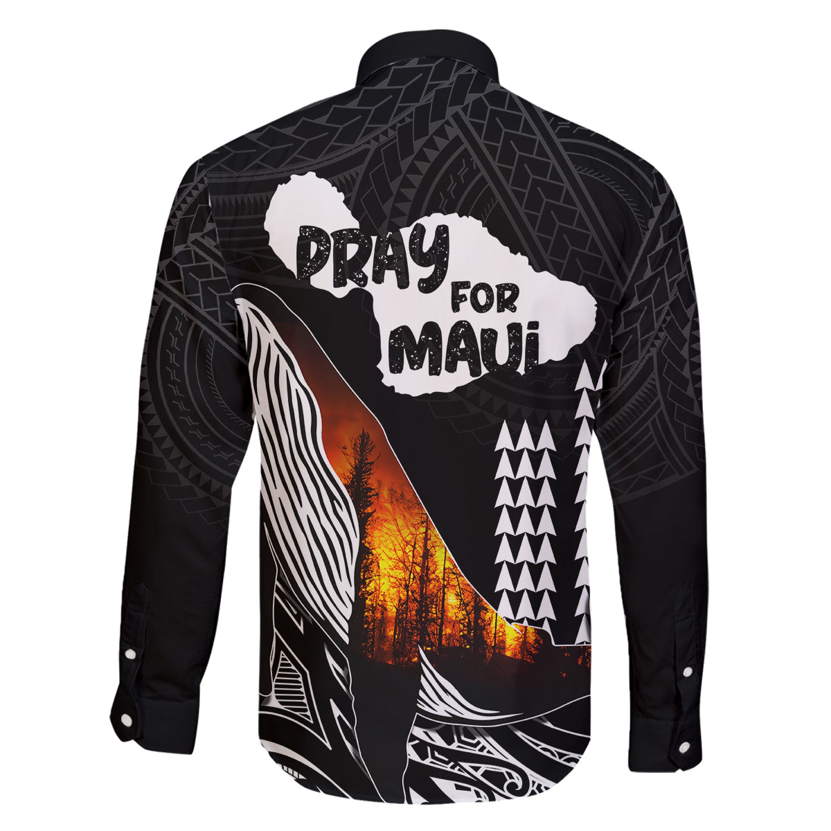 Hawaii Humpback Whale Family Matching Puletasi Dress and Hawaiian Shirt Be Strong - Pray For Maui - Wonder Print Shop