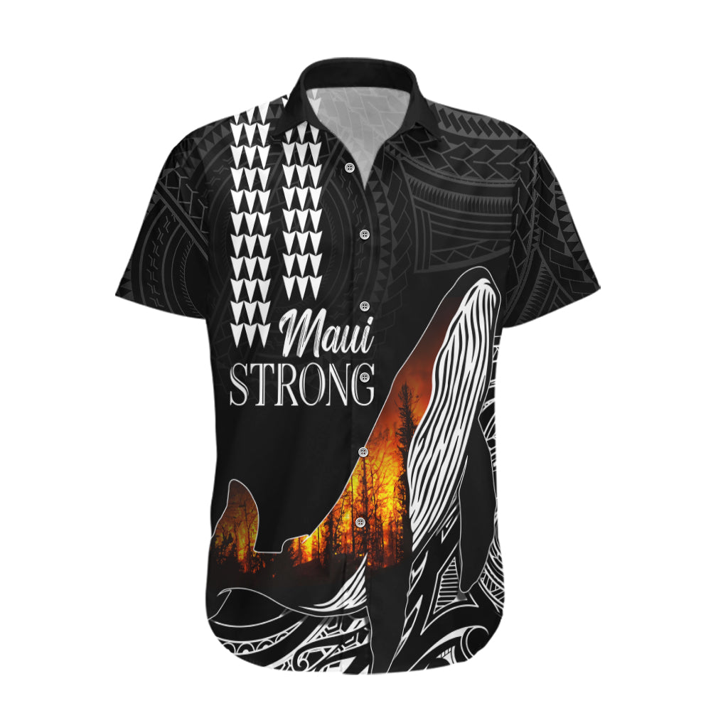 Hawaii Humpback Whale Hawaiian Shirt Be Strong - Pray For Maui - Wonder Print Shop