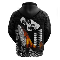 Hawaii Humpback Whale Hoodie Be Strong - Pray For Maui - Wonder Print Shop
