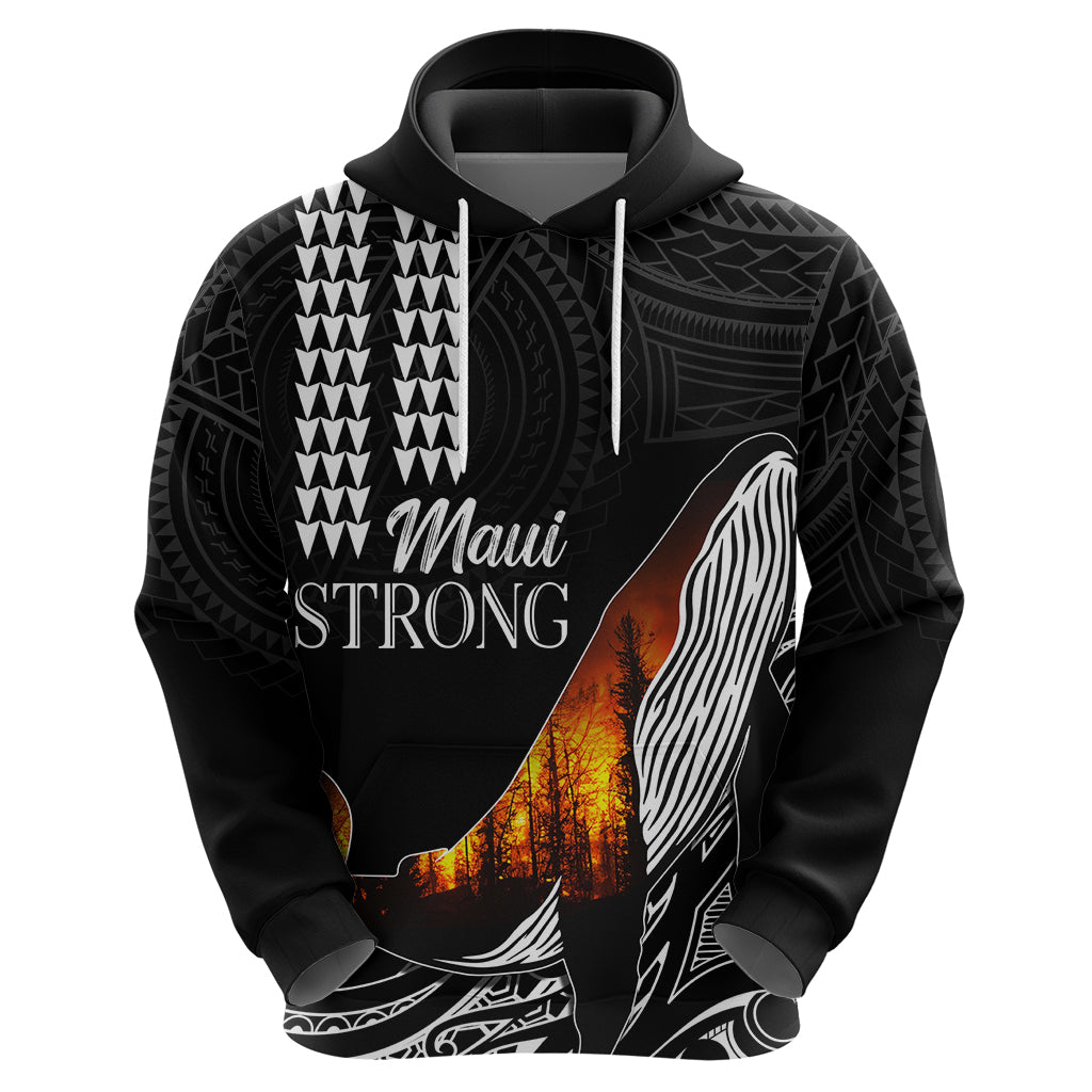 Hawaii Humpback Whale Hoodie Be Strong - Pray For Maui - Wonder Print Shop