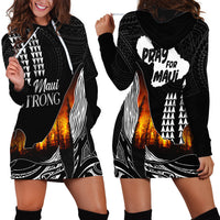 Hawaii Humpback Whale Hoodie Dress Be Strong - Pray For Maui - Wonder Print Shop