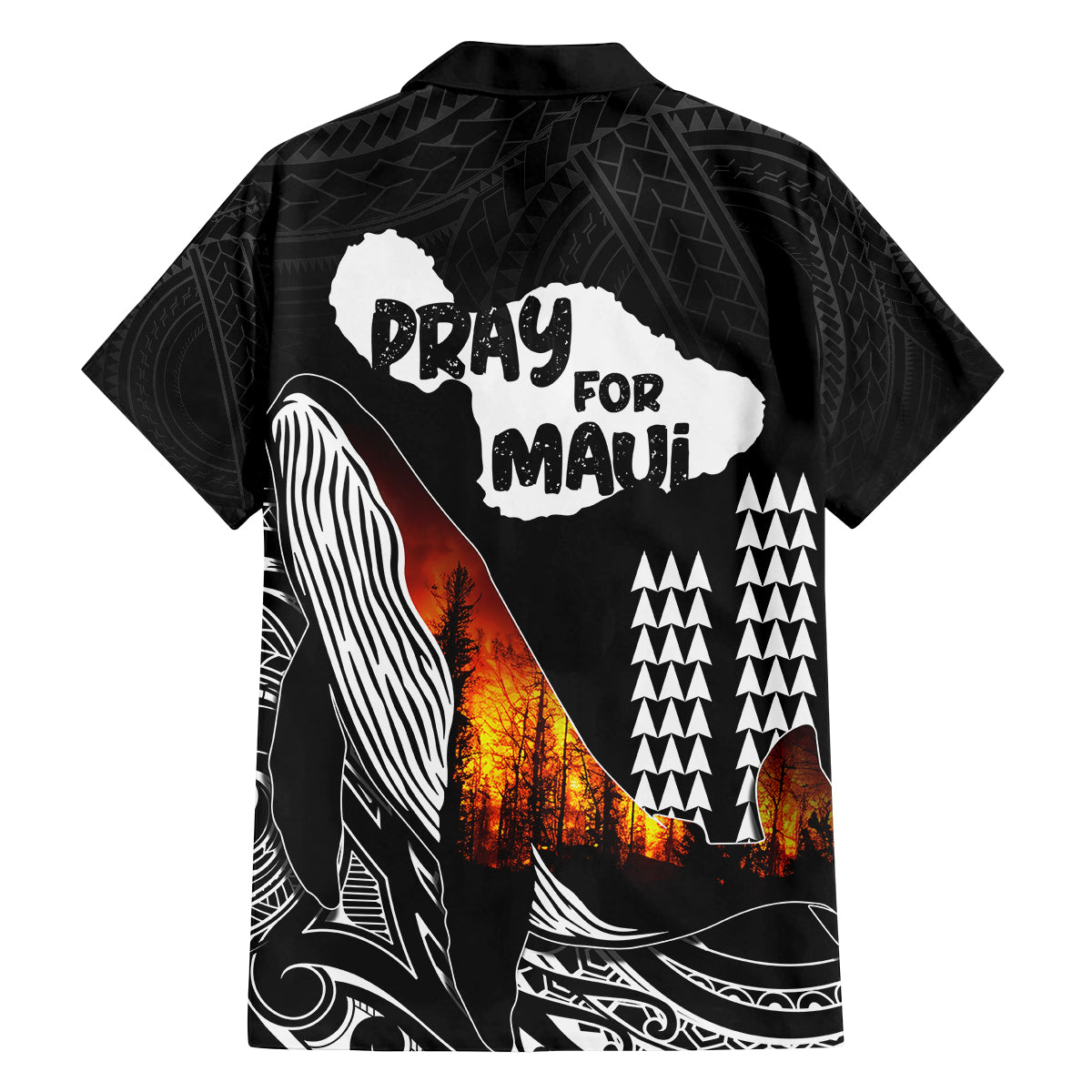 Hawaii Humpback Whale Kid Hawaiian Shirt Be Strong - Pray For Maui - Wonder Print Shop
