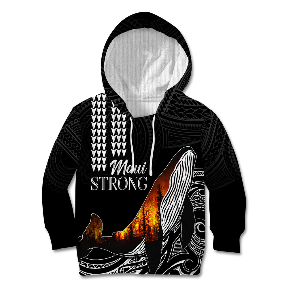 Hawaii Humpback Whale Kid Hoodie Be Strong - Pray For Maui - Wonder Print Shop