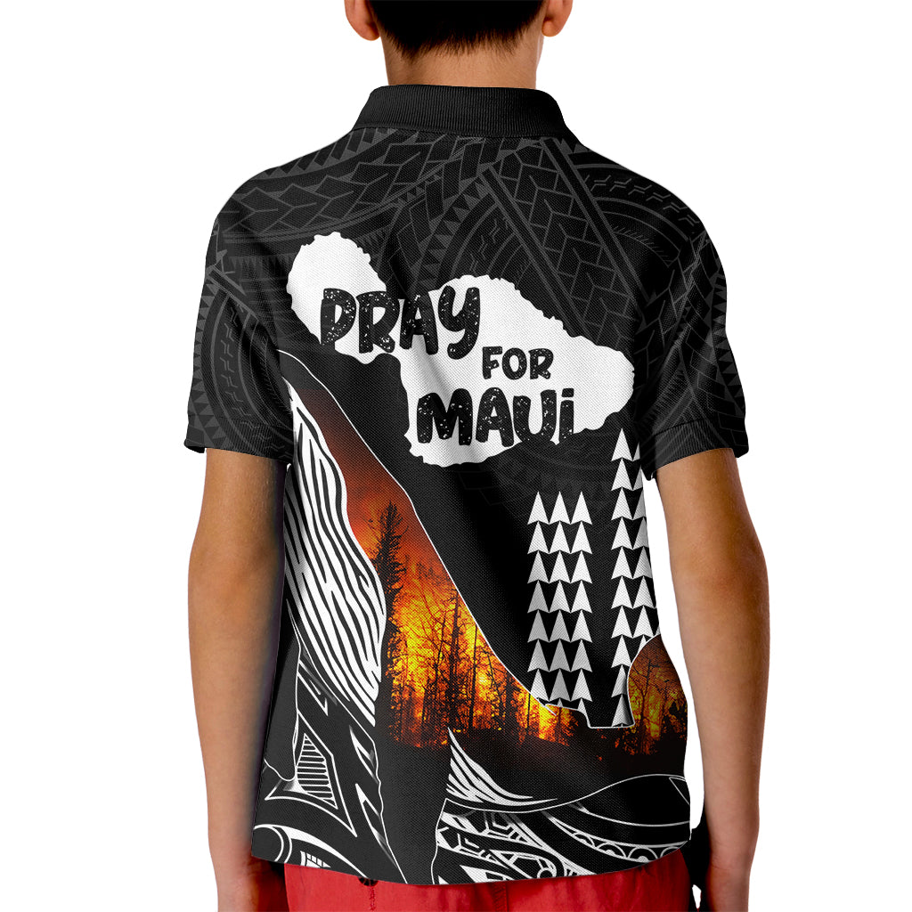 Hawaii Humpback Whale Kid Polo Shirt Be Strong - Pray For Maui - Wonder Print Shop