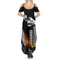 Hawaii Humpback Whale Summer Maxi Dress Be Strong - Pray For Maui - Wonder Print Shop