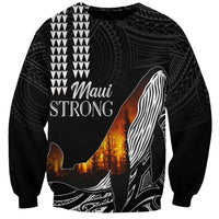 Hawaii Humpback Whale Sweatshirt Be Strong - Pray For Maui - Wonder Print Shop