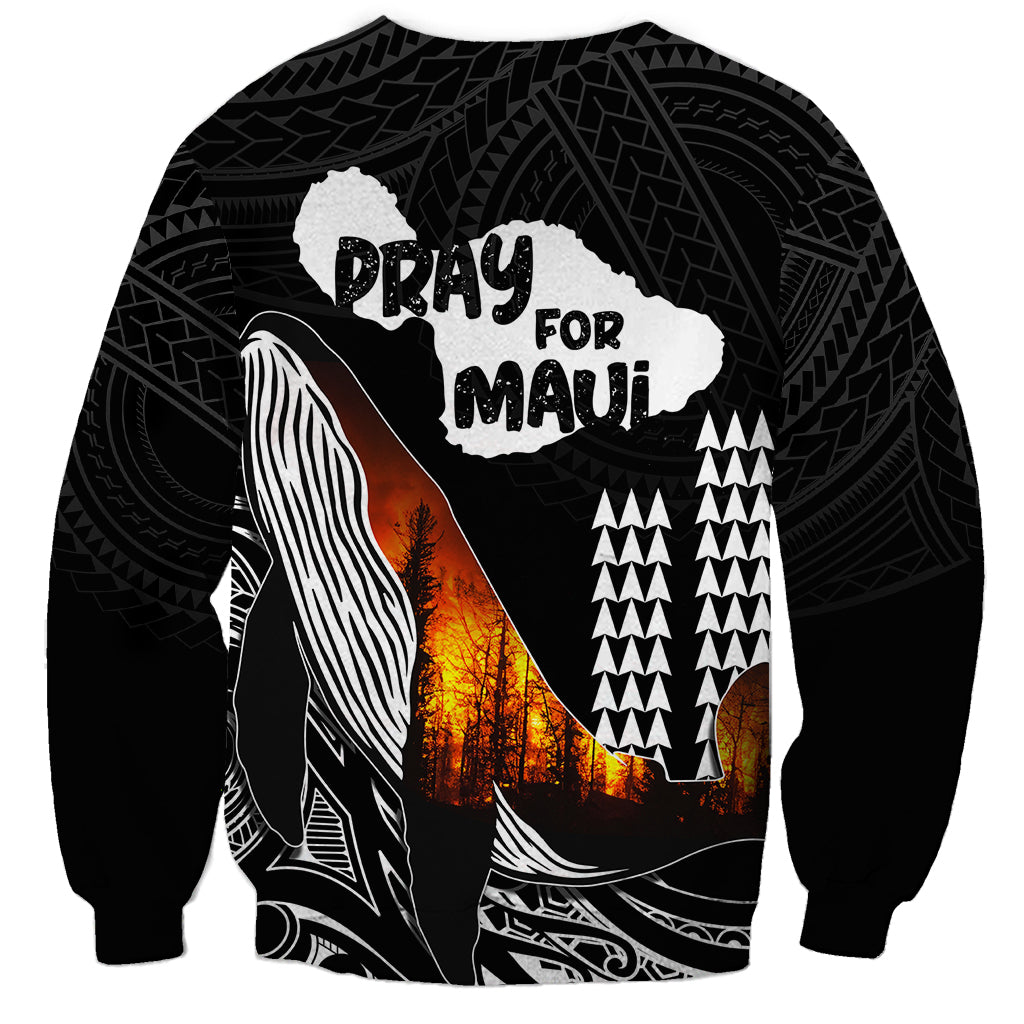 Hawaii Humpback Whale Sweatshirt Be Strong - Pray For Maui - Wonder Print Shop