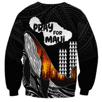Hawaii Humpback Whale Sweatshirt Be Strong - Pray For Maui - Wonder Print Shop