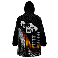 Hawaii Humpback Whale Wearable Blanket Hoodie Be Strong - Pray For Maui - Wonder Print Shop