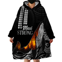 Hawaii Humpback Whale Wearable Blanket Hoodie Be Strong - Pray For Maui - Wonder Print Shop