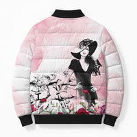 Melbourne Horse Racing Cup Pink Out Derby Bomber Puffer Jacket - Wonder Print Shop