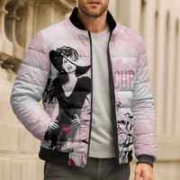 Melbourne Horse Racing Cup Pink Out Derby Bomber Puffer Jacket - Wonder Print Shop